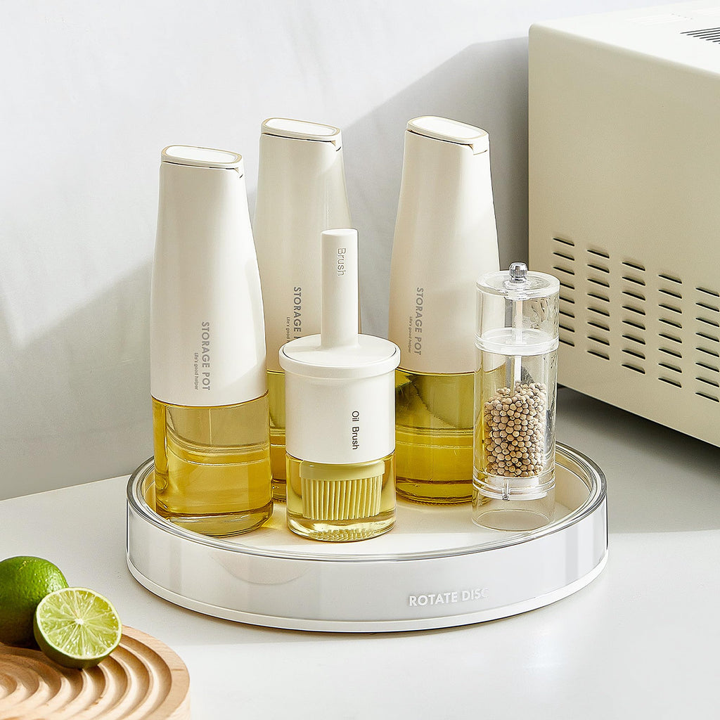 360 Rotating Makeup Organizer Perfume Tray Skincare Holder, Large White