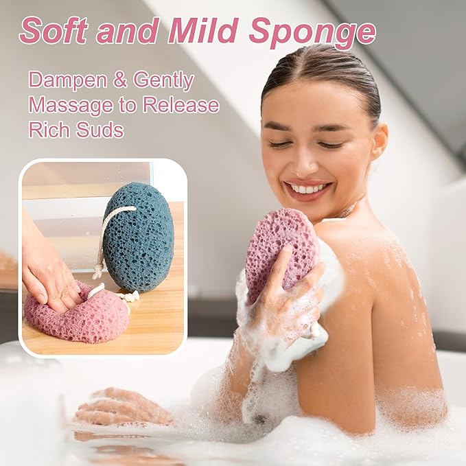 Shower Sponge for Body, Soft Sponge Bath Puffs for Washing