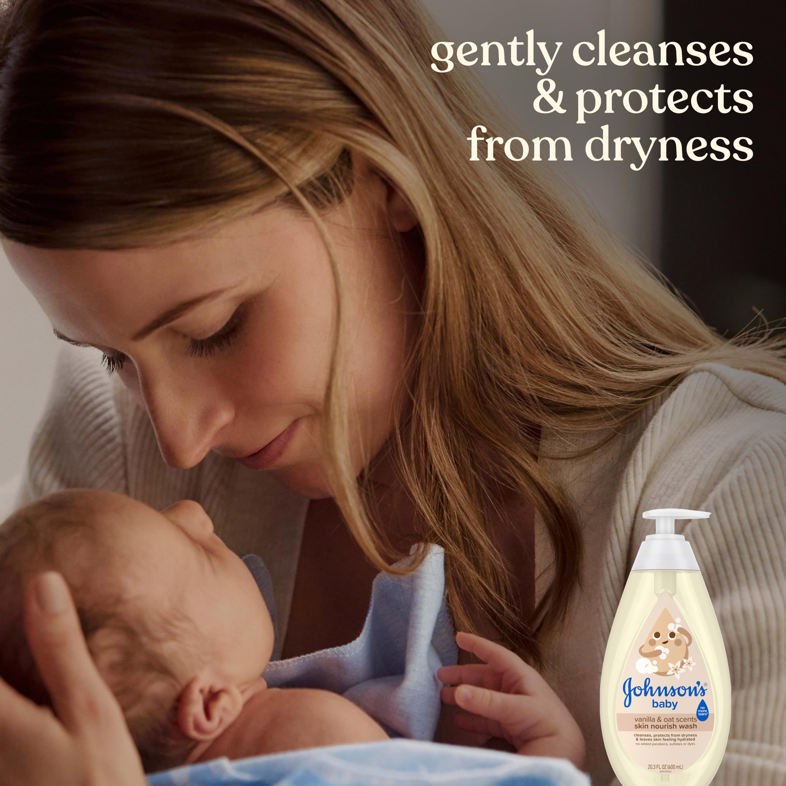 Johnson's Skin Nourishing Baby Wash, Vanilla & Oat, 20.3 fl. oz