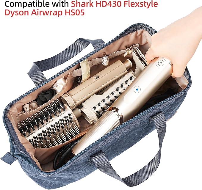 NISHEL Hair Tools Travel Bag Dryer Curling Iron Attachment Organizer Case
