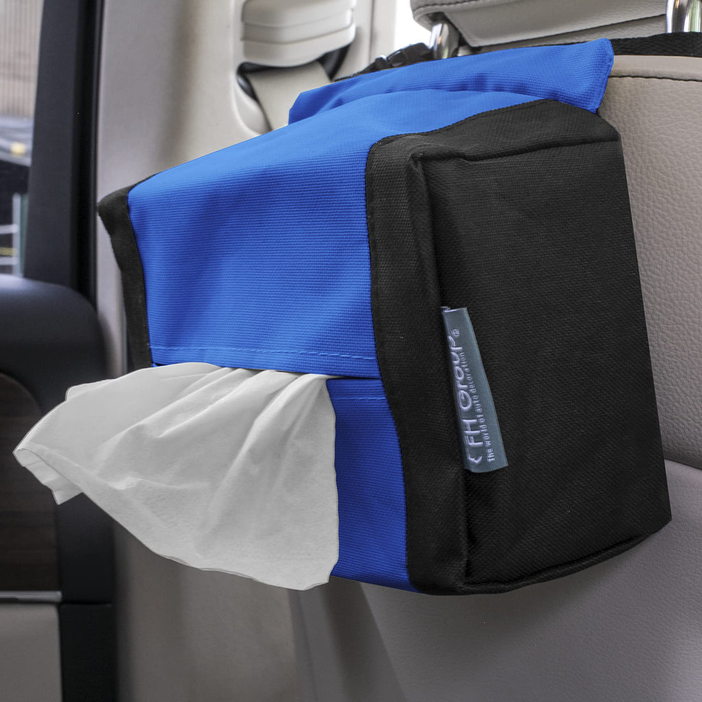 FH Group E-Z Travel Napkin Tissue Dispenser Holder Fits Most Cars, SUVs, Trucks, and Vans Blue