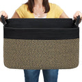 COMFY-HOMI Large Rectangular Blanket , Cotton Rope Woven for Storage, LaundryHamper, Storage ,Toy Organizing Bin with Handle, Organizer and Storage-22x15x12-Black/Jute