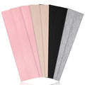 Ztomine Headbands for Women, 8pcs Stretchy Non Slip Soft Cotton Cloth Hair Bands for Sports, Workout, Yoga and Running