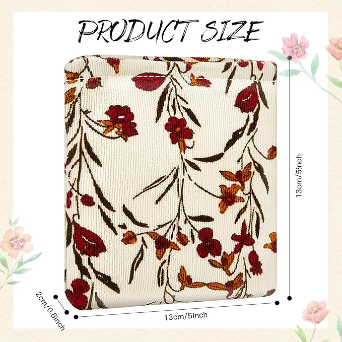 Abbylike 4 Pcs Small Makeup Bag Corduroy Cosmetic Pouch with Zipper Portable Little Bags for Purse Mini Pouch Cute Makeup Purse for Coin Essentials Items Women (Classic)
