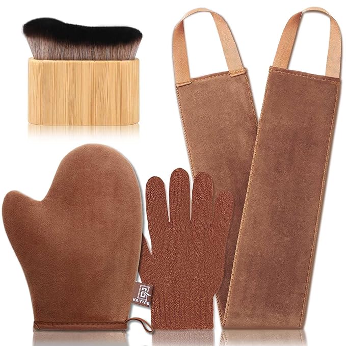 Tanning Mitt Self Tanner Mitt 4 Pack Self Tanning Mitt Tanning Brush for Self Tan Mitt Tanning Glove Self Tanner Brush Back Tanning Applicator