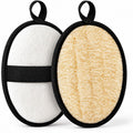 RIYNIBIY Shower Loofah for Men, Natural Loofah Sponge, Mens Loofah 2 Pack