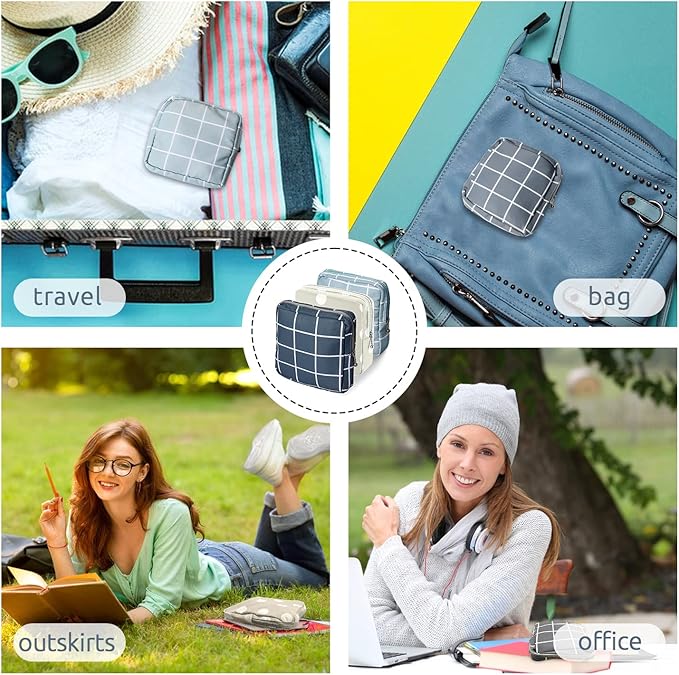 3pcs Period Bag,Period Pouch,Sanitary Napkin Storage Bag, Portable Reusable Menstrual Pads Bags,Tampon Storage Pouch for Women Teen Girls,pad Bag,Feminine Care,tampons Holder for Purse