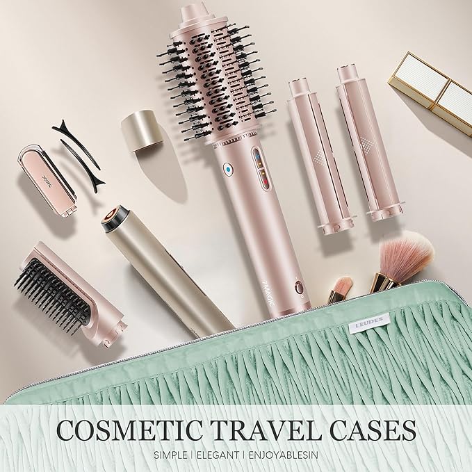 Leudes Dy son Travel Case for Shark Hair Dryer Airstraight Flex Style Hair Attachment Tool Organizer Accessories Air Wrap Flat Curling Iron Carrying Case (Sage Green)