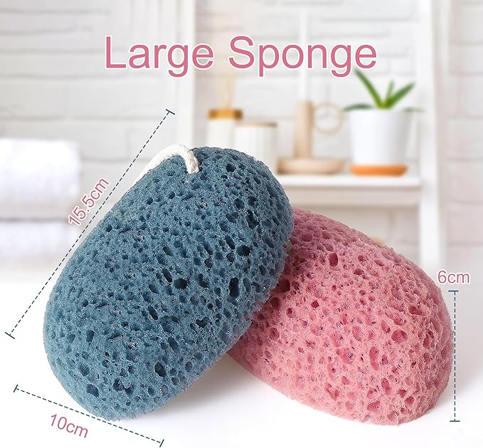Shower Sponge for Body, Soft Sponge Bath Puffs for Washing
