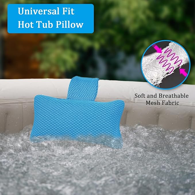 REEZEIVI 2 Pack Hot Tub Headrest Pillow,Head and Neck Support,Outdoor Spa