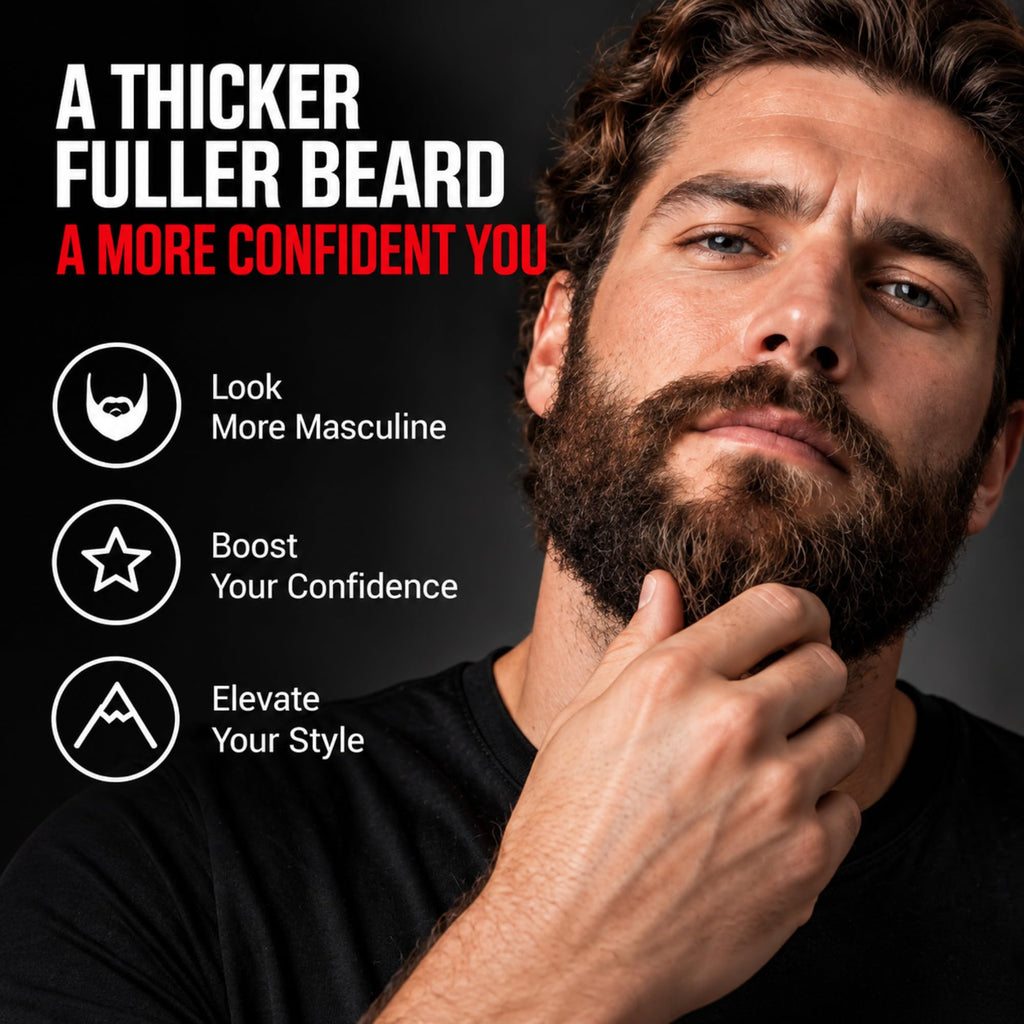 Rhys Man Derma Roller 0.25mm with Storage Case – Titanium Dermaroller for Beard, Face & Scalp Care, 540 Needles Skin Care Tool for Men & Women