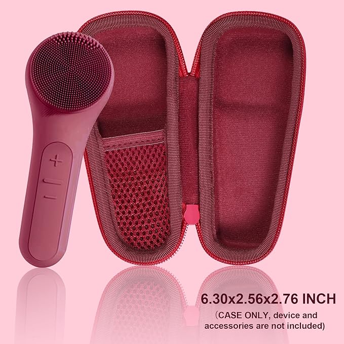 co2CREA Hard Carrying Case Compatible with NågraCoola CLIE 2 1 Sonic Facial Cleansing Brush (Berry)