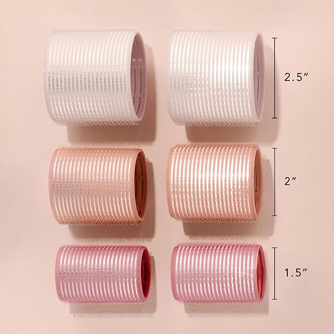 The Hair Edit Ceramic Core Hair Rollers for Salon-Quality Volume Professional Grade Thermal Rollers, Heat or No-Heat Styling, Soft Waves & Bouncy Blowouts, Root Lift, Long-Lasting Shine 9 Pack