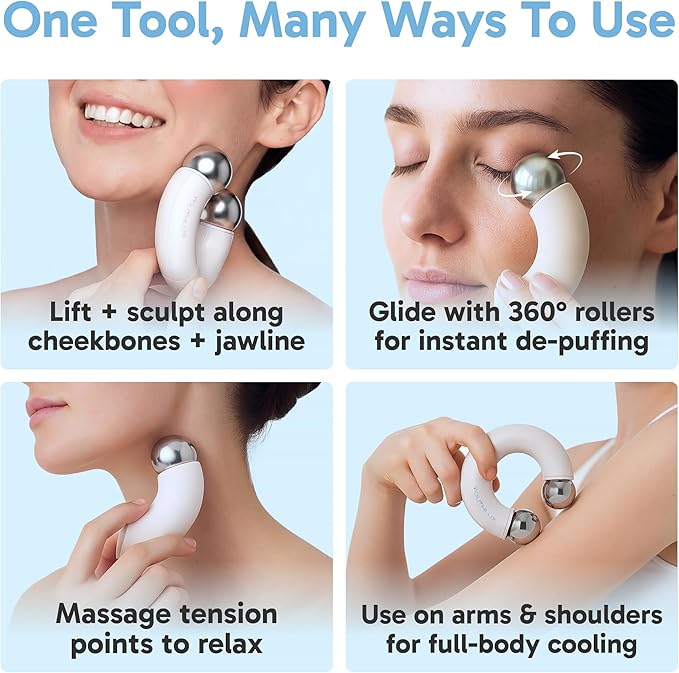 YOUTHLUX MagniGlow Roller | Magnetic Ice Globes for face with Dual Rollers | Cooling Beauty Ice Face Roller, Eyes & Neck | Portable Skincare Facial Massager for Puffiness Relief & Daily Self-Care