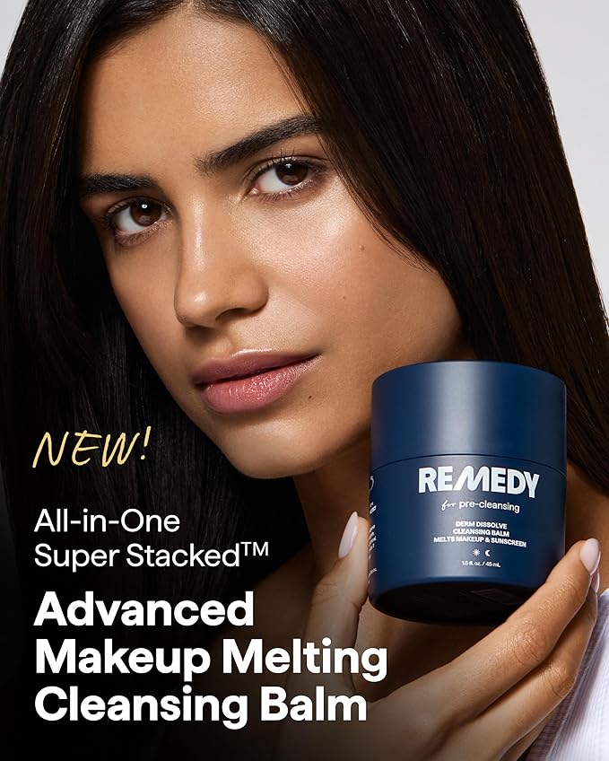 Remedy for Pre-Cleansing | Derm Dissolve Cleansing Balm | Melts Makeup and Sunscreen | Ceramides Safflower Lipids Centella | Fragrance Free| By Dermatologist Dr. Shah | 1.5 Fl Oz