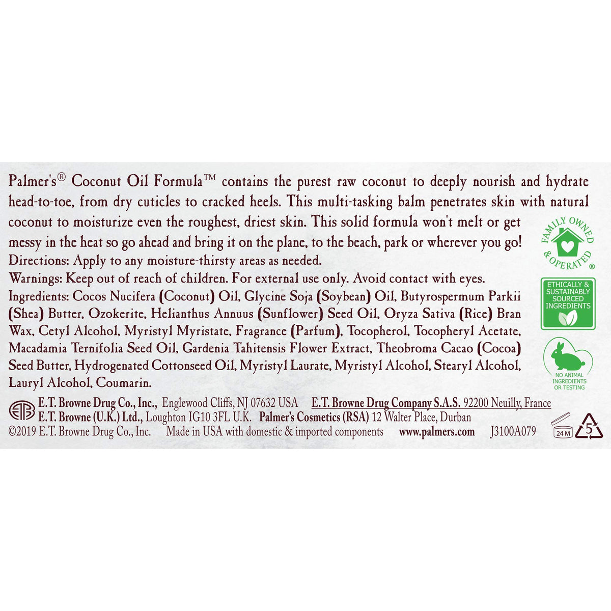 Palmer's Coconut Oil Formula Body Balm with Vitamin E (3.5 Ounces)