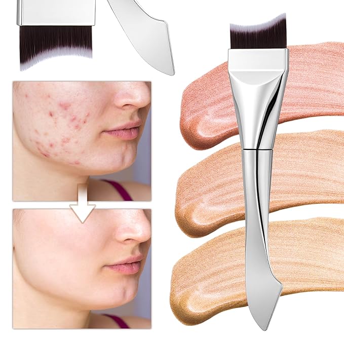 Matwsec 3PCS Makeup Mixing Palette Foundation Palette with Makeup Spatula