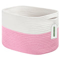 ECDYQXVU 15x10x9 Inch Woven Cotton Rope Storage Basket, 1 Pack