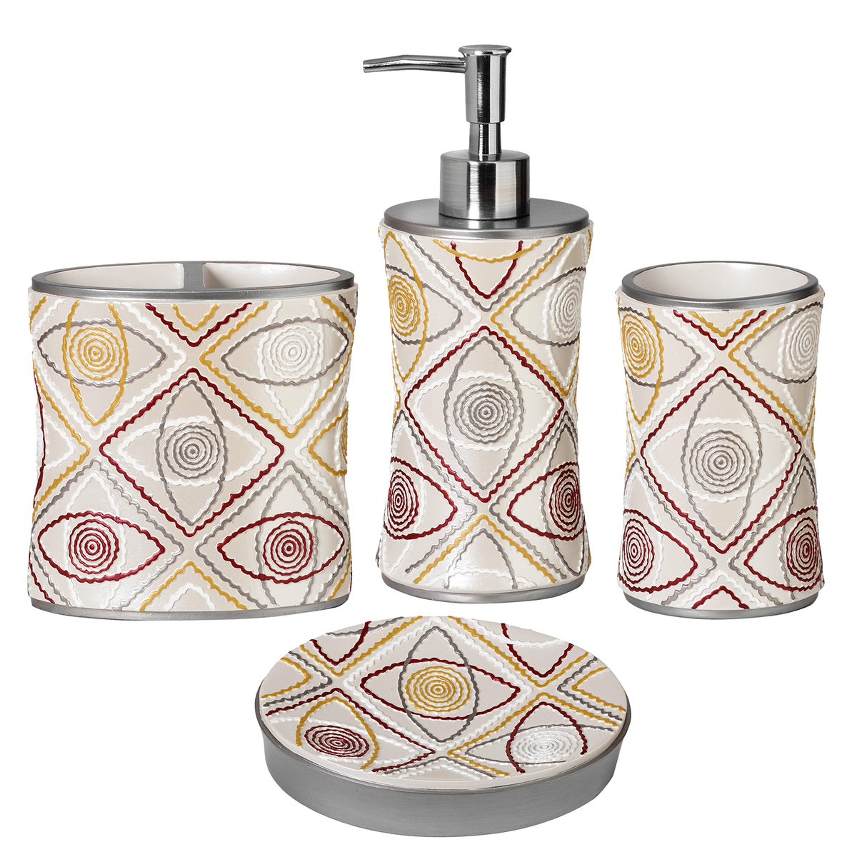 Zahari Home 13pc Rose Vine Bathroom Sheer Shower Curtain Sets Sheer Shower Curtain & 12 Shower Bathroom Hooks Modern Classic Luxury Contemporary Decor Beige Shower Curtain Set