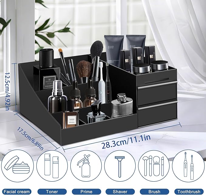 Novalunae Mens Cologne Organizer,Mens Bathroom Organizer,Cologne Organizer for Men,Perfume Organizer,Cologne Stand,Cologne Shelf,Perfume Stand,Bathroom Countertop Storage,Easter Gifts for Men