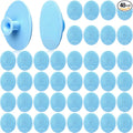 Nuogo 40 Pack Facial Cleansing Brush Face Scrubber Face Exfoliator Exfoliating Brush Soft Silicone Scrubber Handheld Wash Scrub Pad Tool for Deep Cleaning Pore Blackhead Skin Care Women (Blue)