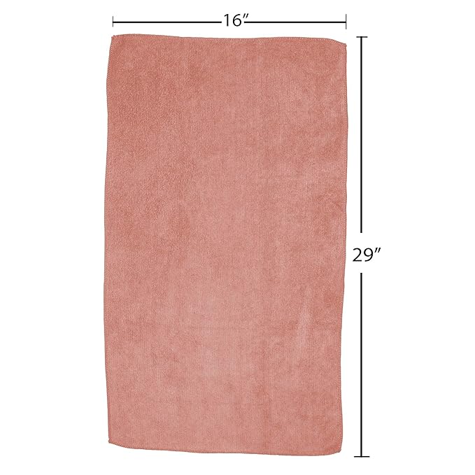 Fromm Softees Microfiber Salon Hair Towels for Hairstylists, Barbers, Spa, Gym in Terracotta, 16" by 29", 10 Count Perfect Hair Care Towel for Drying Curly, Long, Wavy Hair