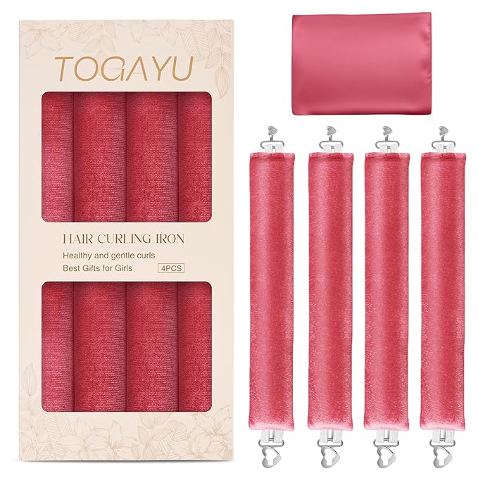 Togayu Heatless Curls Overnight Hair Care Set - Jumbo Velvet Hair Curlers