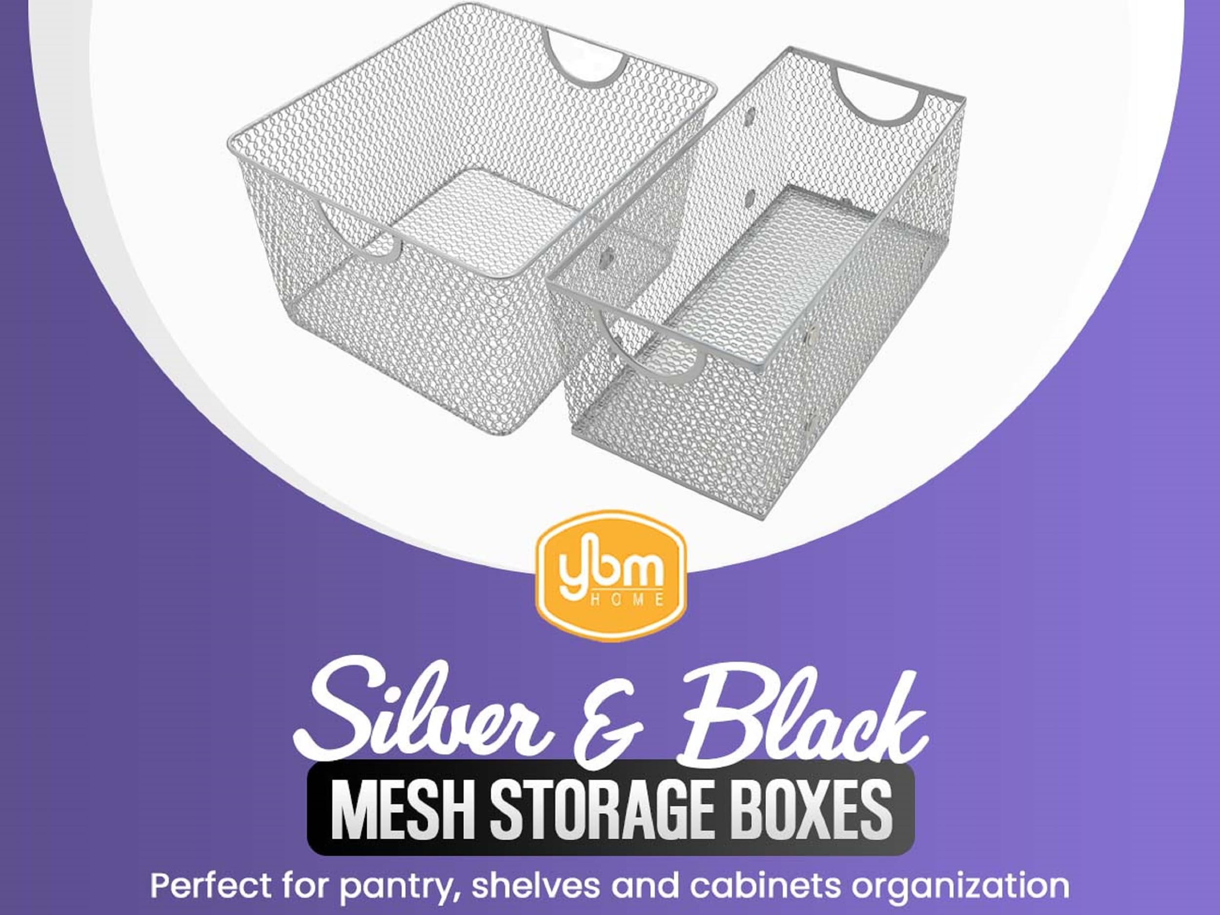 YBM Home Wire Mesh Storage Basket Organizer for CD and DVDs - 6 Pack