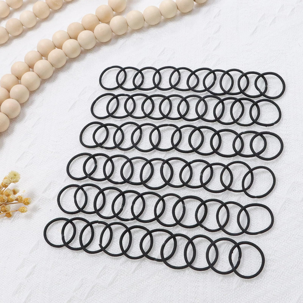 WillingTee 200PCS Small Hair Ties,No Crease Baby Hair Ties