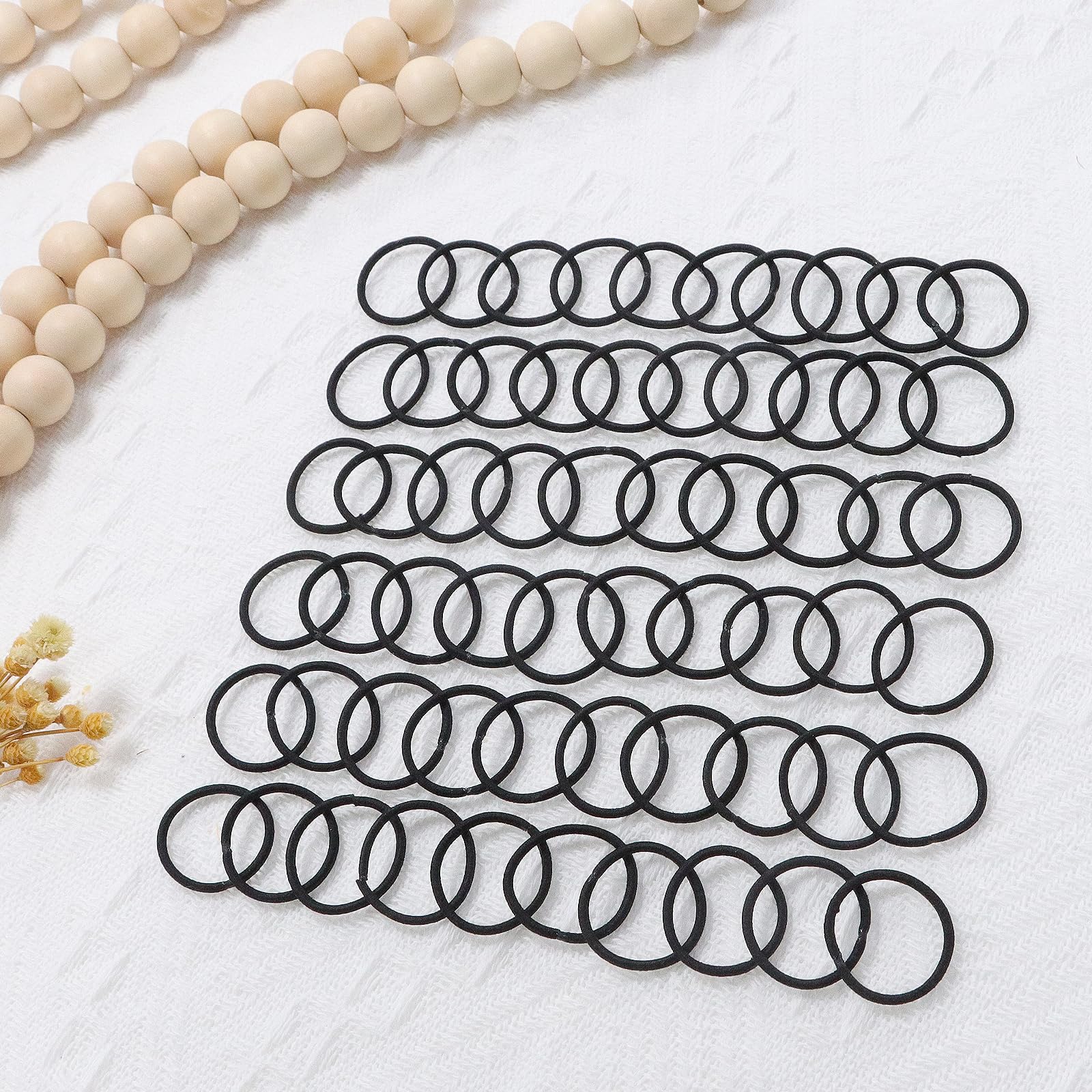 WillingTee 200PCS Small Hair Ties,No Crease Baby Hair Ties