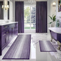 BSICPRO Bathroom Rugs and Mats Sets, 2 Piece Thick Absorbent Chenille Bath Mat Rug Set Non Slip, Soft Shaggy Bath Room Floor Mats for Bathroom, Machine Washable (Mauve Wine, 24" x 70" Plus 20" x 32")