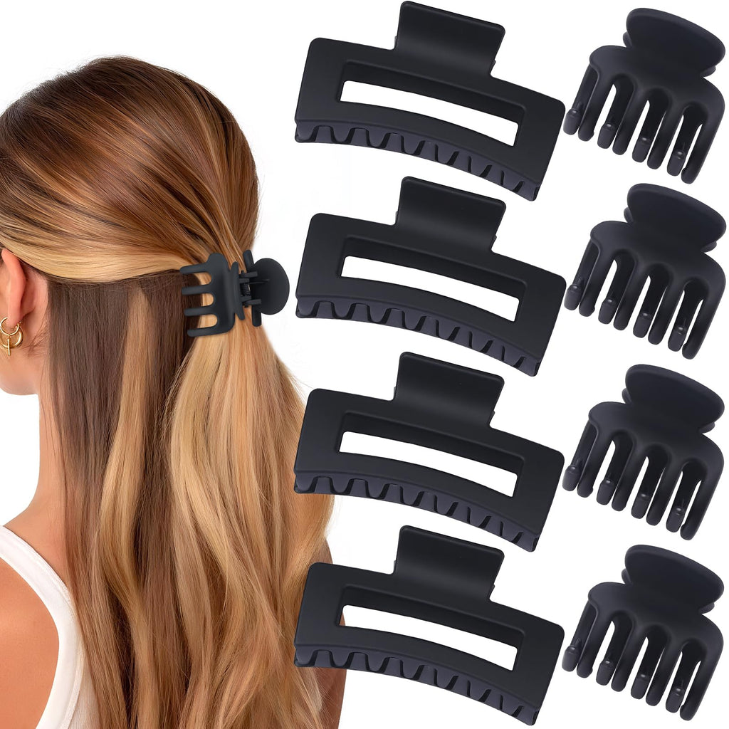 SMKSL 8 Pcs Hair Claw Clips for Women & Girls 2 Styles Hair Accessories