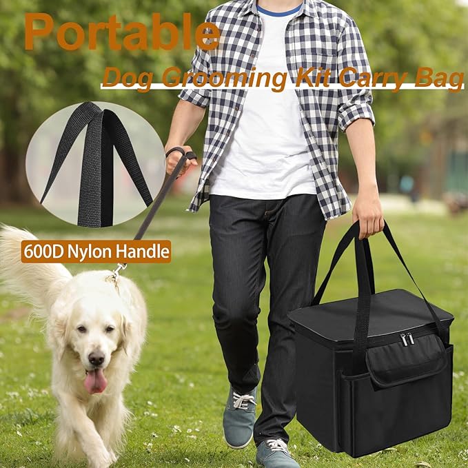 Carrying Bag for Dog Grooming Vacuum, Portable Outdoor Pet Hair Vacuum Travel Carrier Case Bag Compatible with AIRROBO, Oneisall, Dog Grooming Vacuum