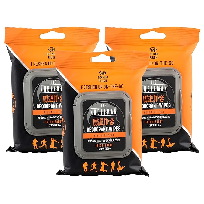 Men's Charcoal Face + Body Cleansing Wipes - 4 Pack (120ct)