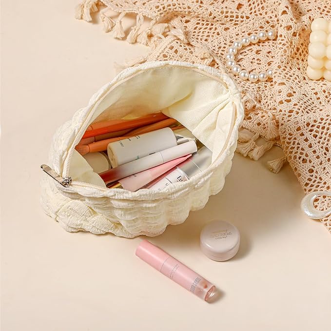 Purbert Bubble Cloud Makeup Bag - Large Capacity Travel Cosmetic Organizer