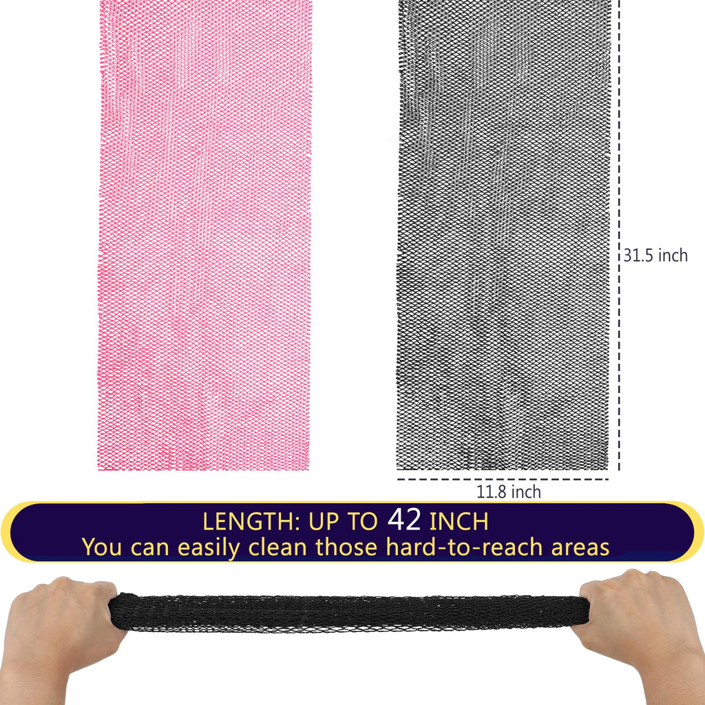 KINGMAS African Net Sponge, 2 Pieces Exfoliating Body Scrubber Bath Sponge
