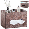 Extra Large Tissue Box Cover with Storage Tray,Rectangle Tissue Box Holder