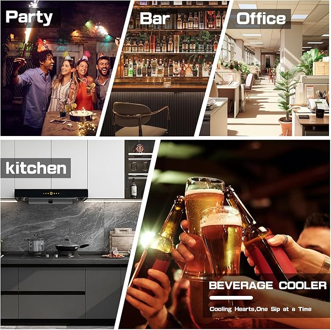 Erivess 3.1 Cubic Feet Mini Fridge,110 Can Freestanding Beverage Refrigerator with Glass Front Door for Soda, Beer Under Counter Small Refrigerator with Adjustable Shelves and Digital Display(Silver)
