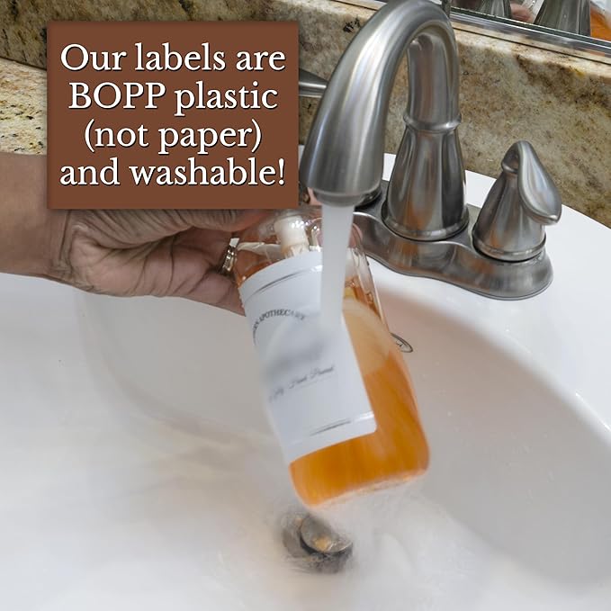 Artanis Home Clear Refillable Shampoo, Conditioner, and Body Wash Bottles - PET Plastic Shampoo Bottles Refillable with Oil Rubbed Bronze Pump - Waterproof Labels - 16 oz, 3 Pack