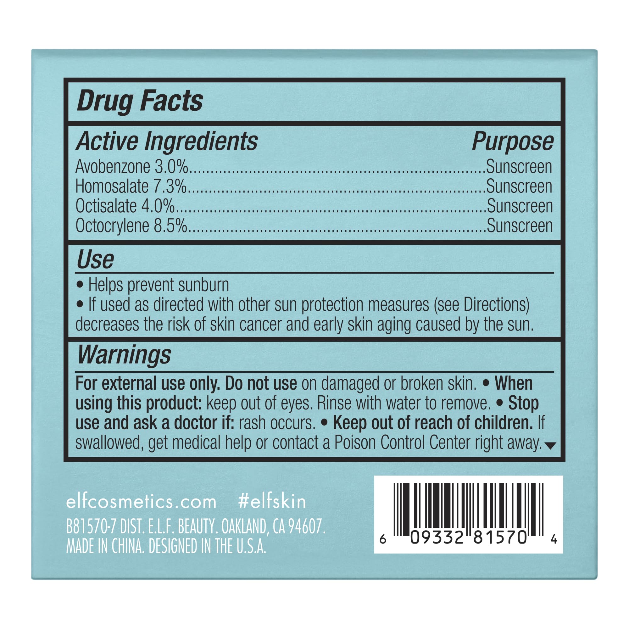 e.l.f. SKIN Holy Hydration! Face Cream Broad Spectrum SPF 30 Sunscreen Moisturizer, Made with Hyaluronic Acid, Niacinamide & Peptides, Lightweight Daily Protection, 1.7 oz