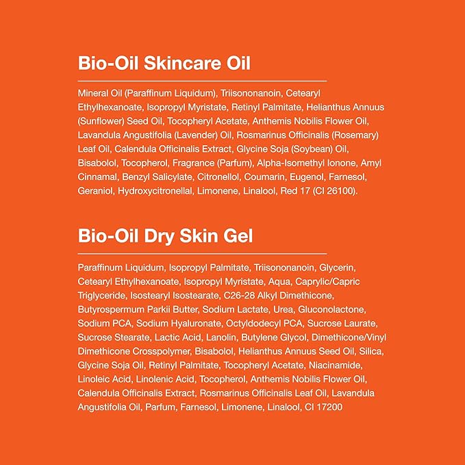Bio-Oil Bundle, Body Oil Serum 2 Oz & Dry Skin Gel 1.7 Oz, Travel Size