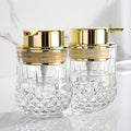 Glass Soap Dispenser Set - 2 Pack Bathroom Hand Liquid Soap Dispensers,Refillable Dish Soap Dispenser for Glod Pump,Modern Home Soap Dispenser for Bathroom,Kitchen