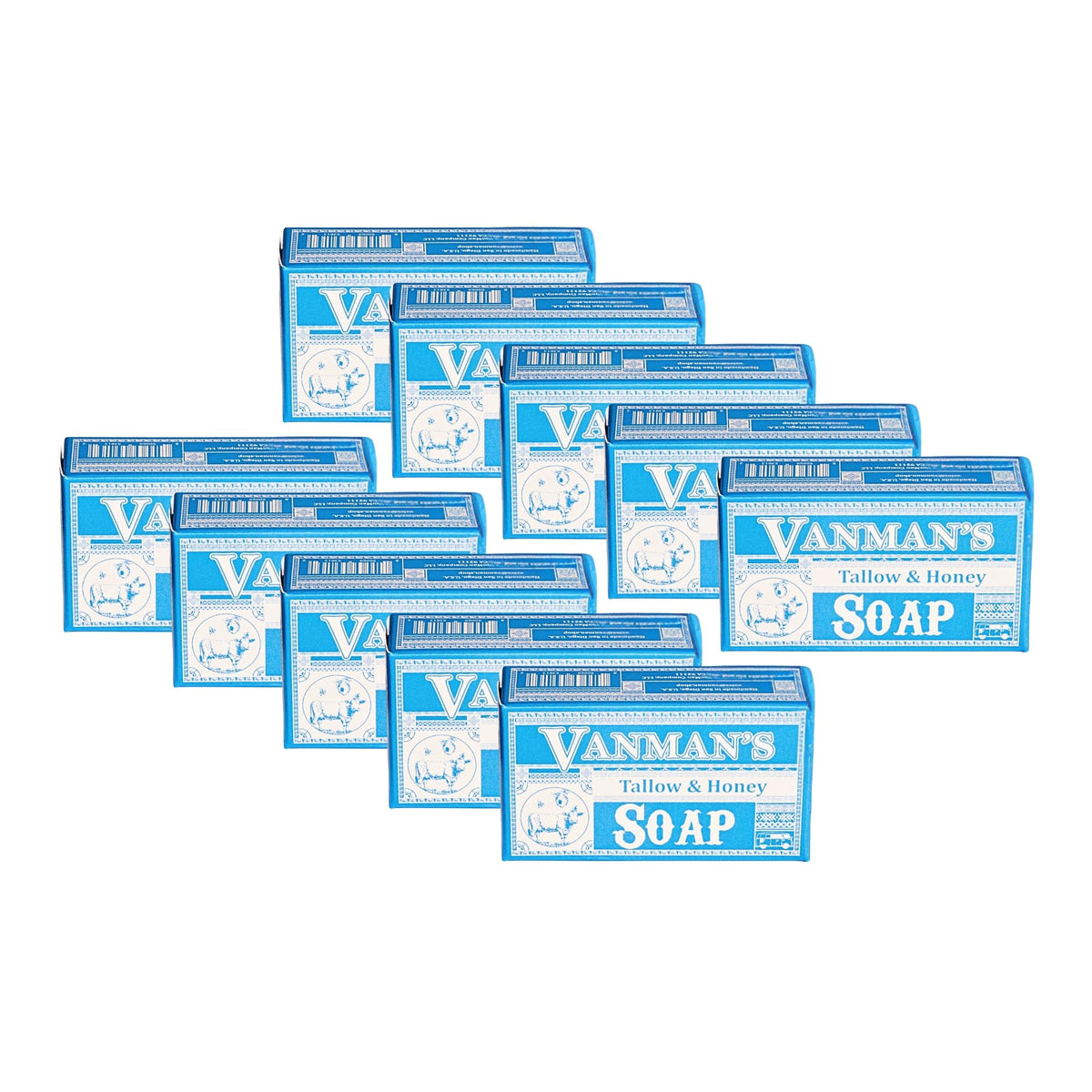 VanMan Tallow & Pine Tar Soap Bar – Grass-Fed Beef Tallow with Organic Oatmeal, Charcoal & Essential Oils – Exfoliating Face & Body Soap, 3.8oz - 1 Pack