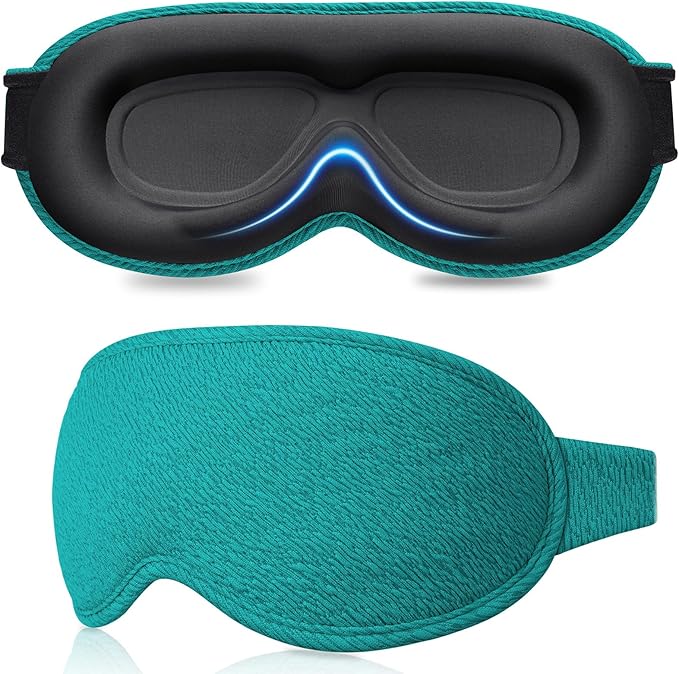 Gritin 100% Blackout Sleep Eye Mask for Women Men, Zero Pressure Sleep Mask
