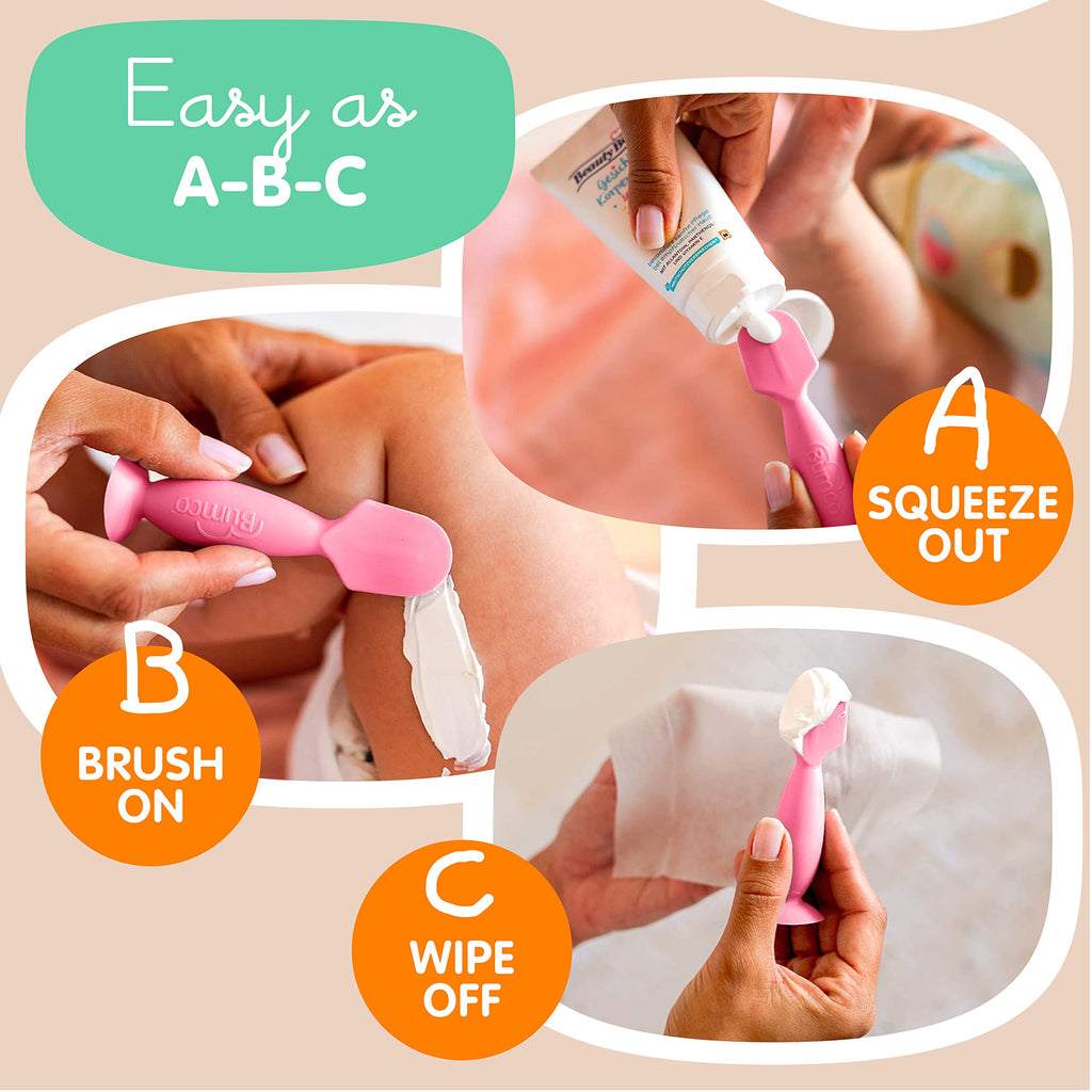 Bumco Travel Baby Diaper Cream Spatula with Protective Travel Case (Pink)