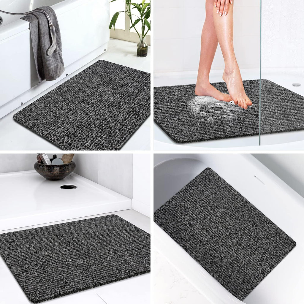 LuxStep Shower Mat Bathtub Mat Non-Slip Bath Mat with Drain, Quick Drying