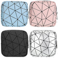 Weewooday 4 Pcs Small Quilted Makeup Bag Travel Cosmetic Makeup Bags Organizer Sanitary Napkin Storage Bag Floral Cotton Coquette Aesthetic Toiletry Bags for Women Girls(5x5x1.6inch,Classic)