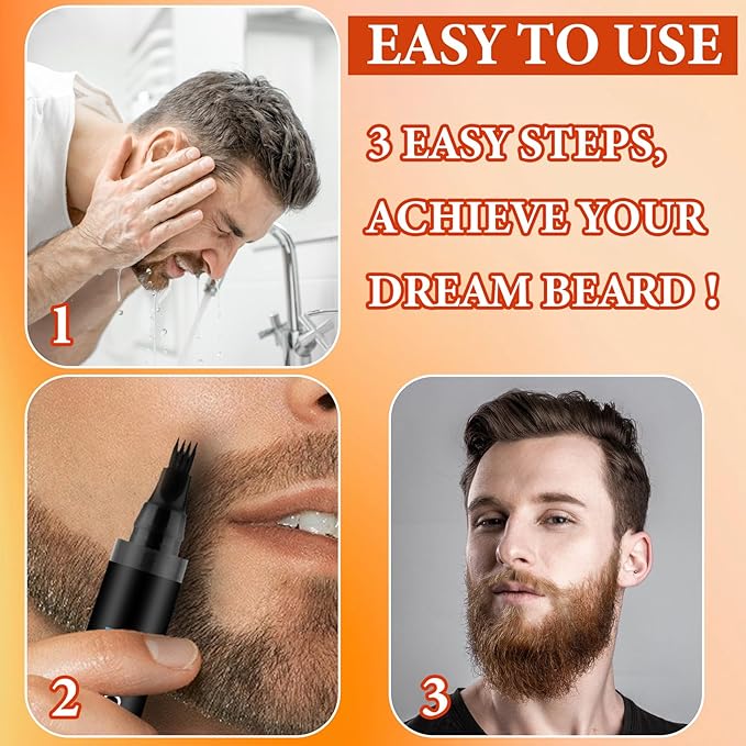 Barber Styling Pencil - Fill, Shape & Define Perfect Beard - Brown
