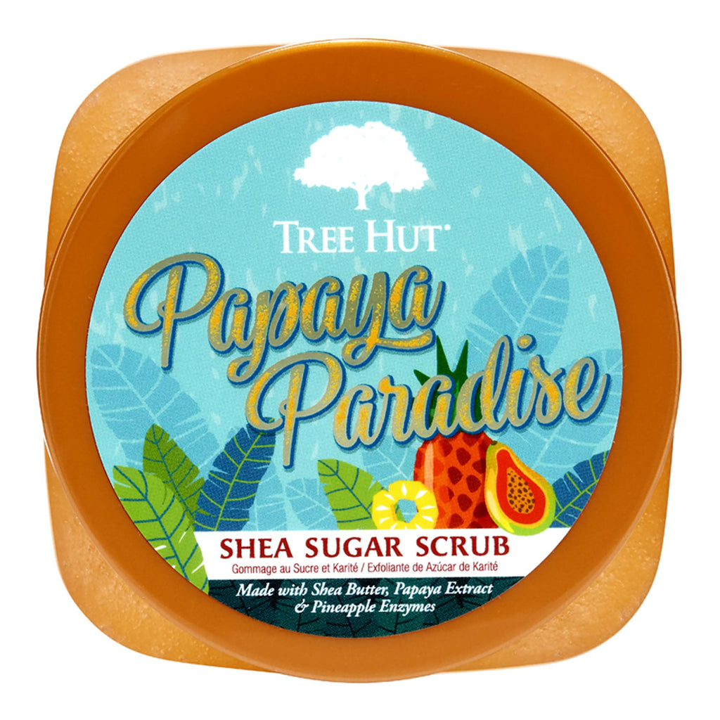Tree Hut Papaya Paradise Body Scrub, Exfoliating Sugar Scrub, Vegan, 18 Oz