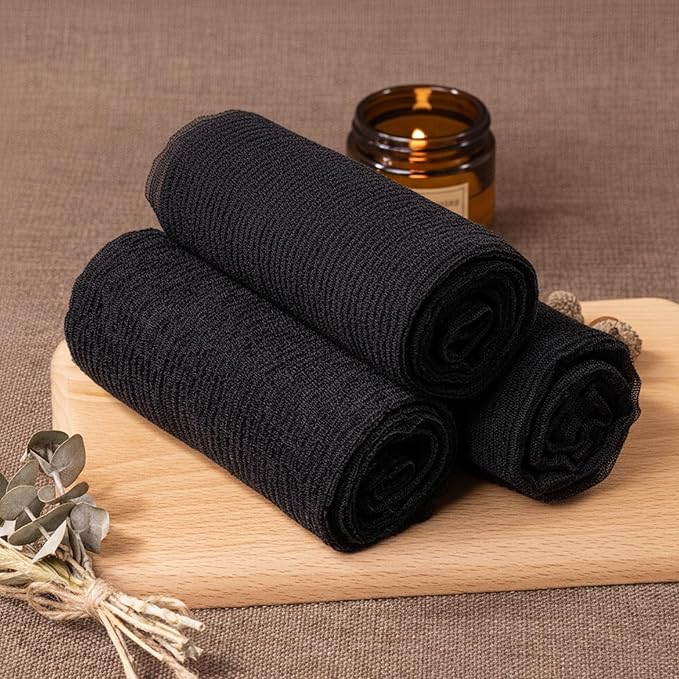 Yiclick Exfoliating Washcloth Towel- Exfoliating Body Scrubber Exfoliator, Back Scrubber for Shower Bath, Exfoliate Rags Wash Cloths, Loofah Lufa Sponge, Body Scrub & Exfoliation Women Men